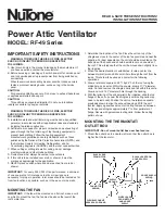 NuTone RF-49 Series Installation Instructions Manual предпросмотр