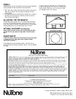 Preview for 2 page of NuTone RF-49 Series Installation Instructions Manual