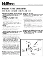 NuTone RF-49NR Installation Instructions Manual предпросмотр