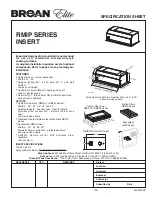 NuTone RMIP33 Specification Sheet предпросмотр