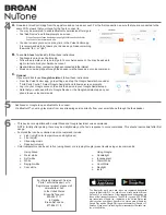 Preview for 2 page of NuTone ROOMSIDE Series Quick Start Manual