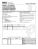 NuTone Surface Mounted Frameless Mirror Medicine Cabinets 235 Specification Sheet предпросмотр