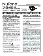 Preview for 5 page of NuTone ULTRA SILENT QTRN Series Instructions Manual