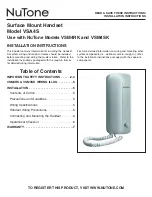 NuTone VSA4S Installation Instructions Manual preview