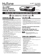 NuTone WS15 SERIES Instructions Manual preview