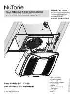 NuTone ZN110ML Installation Manual preview