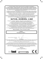 Preview for 50 page of NUTOOL AG2500HU Original Operating Instruction