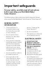 Preview for 2 page of NUTRIBULLET Baby Turbo Steamer User Manual