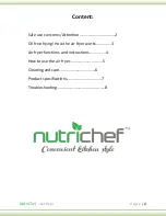 Предварительный просмотр 2 страницы NUTRICHEF PKAIRFR20 Manual