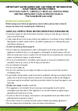 Preview for 2 page of NUTRICHEF VITAFORCE NCBL12 User Manual