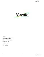 Предварительный просмотр 44 страницы Nuvair MCH60 Operation Manual