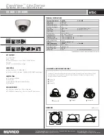 Preview for 1 page of Nuvico CV-H2N Specifications