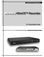 Preview for 1 page of Nuvico DT-E1600 Instruction Manual