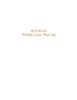 Preview for 1 page of NuVision TM818 User Manual