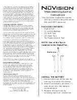 Preview for 1 page of NuVision TPEN-H1BK Instructions