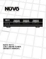 Preview for 1 page of Nuvo NV-T3 Owner'S Manual