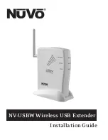 Предварительный просмотр 1 страницы Nuvo NV-USBW Installation Manual