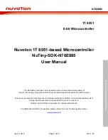 Предварительный просмотр 1 страницы Nuvoton 1T 8051 User Manual