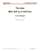 Предварительный просмотр 1 страницы Nuvoton 8051 ISP User Manual