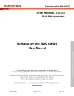 Предварительный просмотр 1 страницы Nuvoton ARM ARM926EL-S User Manual