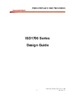 Nuvoton ISD1700 series Design Manual preview