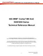 Nuvoton ISD91200 Series Technical Reference Manual preview
