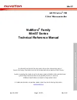 Nuvoton Mini57 Series Technical Reference Manual предпросмотр