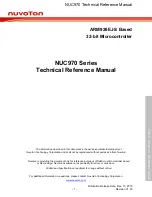 Предварительный просмотр 1 страницы Nuvoton NUC970 series Technical Reference Manual