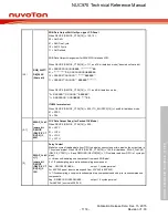 Предварительный просмотр 1118 страницы Nuvoton NUC970 series Technical Reference Manual