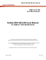 Nuvoton NuEdu-SDK-NUC240 User Manual предпросмотр