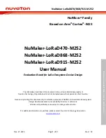 Предварительный просмотр 1 страницы Nuvoton NuMaker-LoRaD470-M252 User Manual