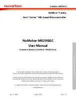 Nuvoton NuMaker-M029GGC User Manual предпросмотр