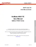 Предварительный просмотр 1 страницы Nuvoton NuMaker-M031TC User Manual