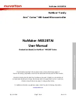 Preview for 1 page of Nuvoton NuMaker M032BTAI User Manual