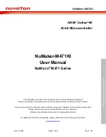 Предварительный просмотр 1 страницы Nuvoton NuMaker-M471KI User Manual