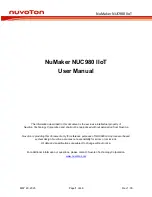 Nuvoton NuMaker NUC980 IIoT User Manual preview