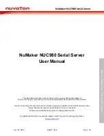 Nuvoton NuMaker NUC980 User Manual preview