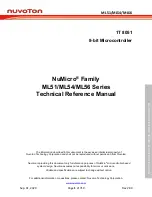 Nuvoton NuMicro ML51 Series Technical Reference Manual предпросмотр