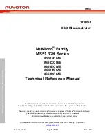 Nuvoton NuMicro MS51 32K Series Technical Reference Manual предпросмотр