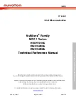 Предварительный просмотр 1 страницы Nuvoton NuMicro MS51 Series Technical Reference Manual