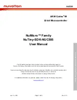 Nuvoton NuMicro NuTiny-SDK-NUC505 User Manual preview