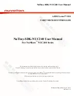 Предварительный просмотр 1 страницы Nuvoton NuTiny-SDK-NUC240 User Manual