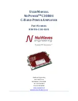 NuWaves NUPOWER C30R01 User Manual предпросмотр