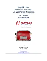 Preview for 1 page of NuWaves NUPOWER L60T01 User Manual