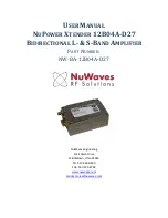 NuWaves NUPOWER XTENDER 12B04A-D27 User Manual preview