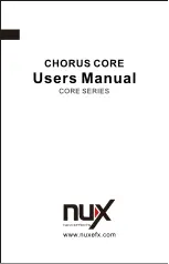 Предварительный просмотр 1 страницы nux Chorus Core User Manual