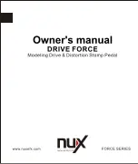 nux Drive Force Owner'S Manual preview