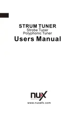 nux strum tuner User Manual предпросмотр