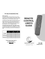 Preview for 1 page of NVC Remote Control User Manual