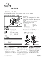 Preview for 1 page of nvent JBS-100-A Installation Instructions Manual